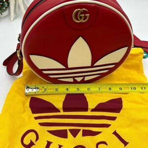 Women’s Gucci X Adidas, GG Marmont round leather shoulder bag made in Italy - Picture 5 of 11